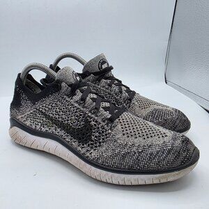 Nike Free RN Flyknit Womens Size 9.5 Black Oreo Running Shoes Athletic Outdoors